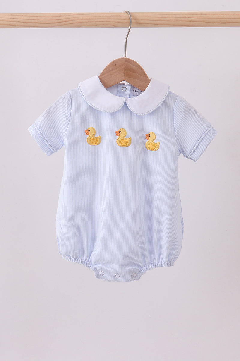 Blue duck embroidery stripe bubble
