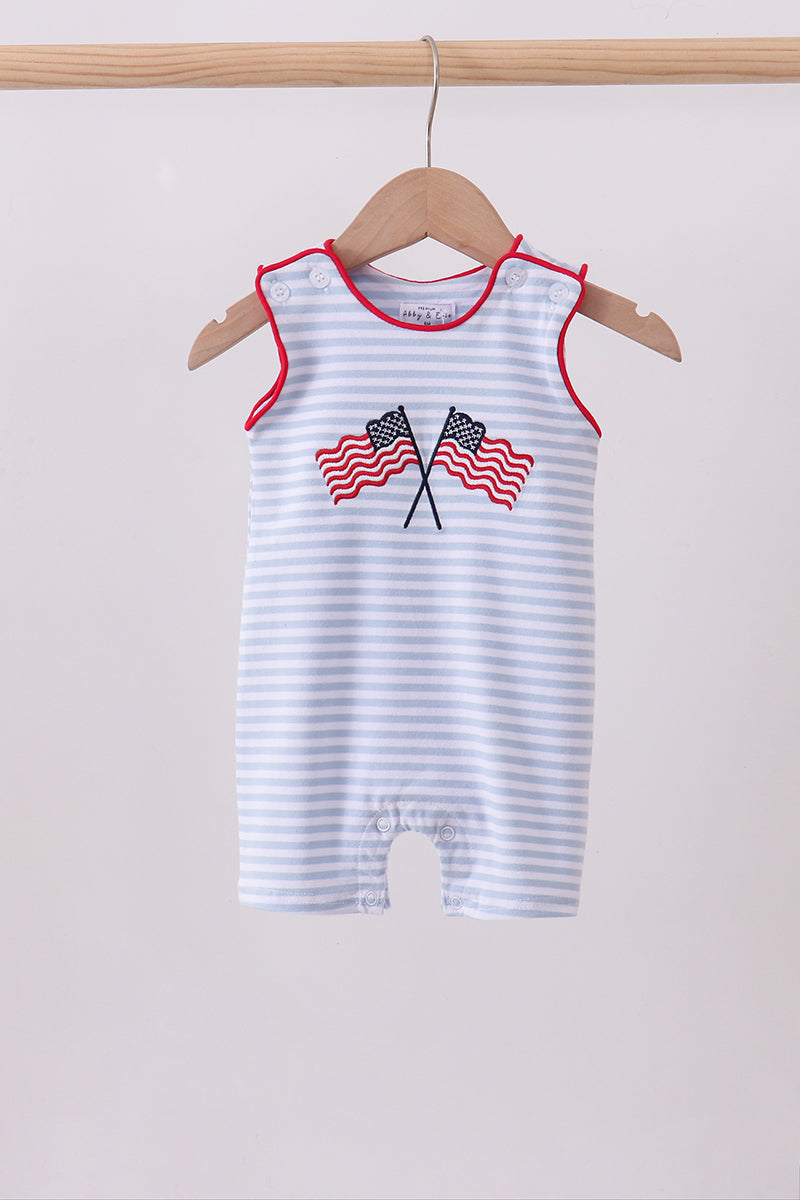 Red flag embroidery stripe jonjon
