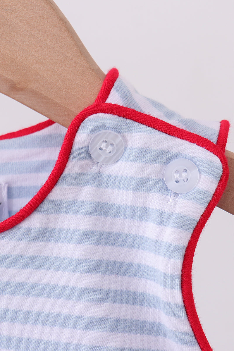 Red flag embroidery stripe jonjon