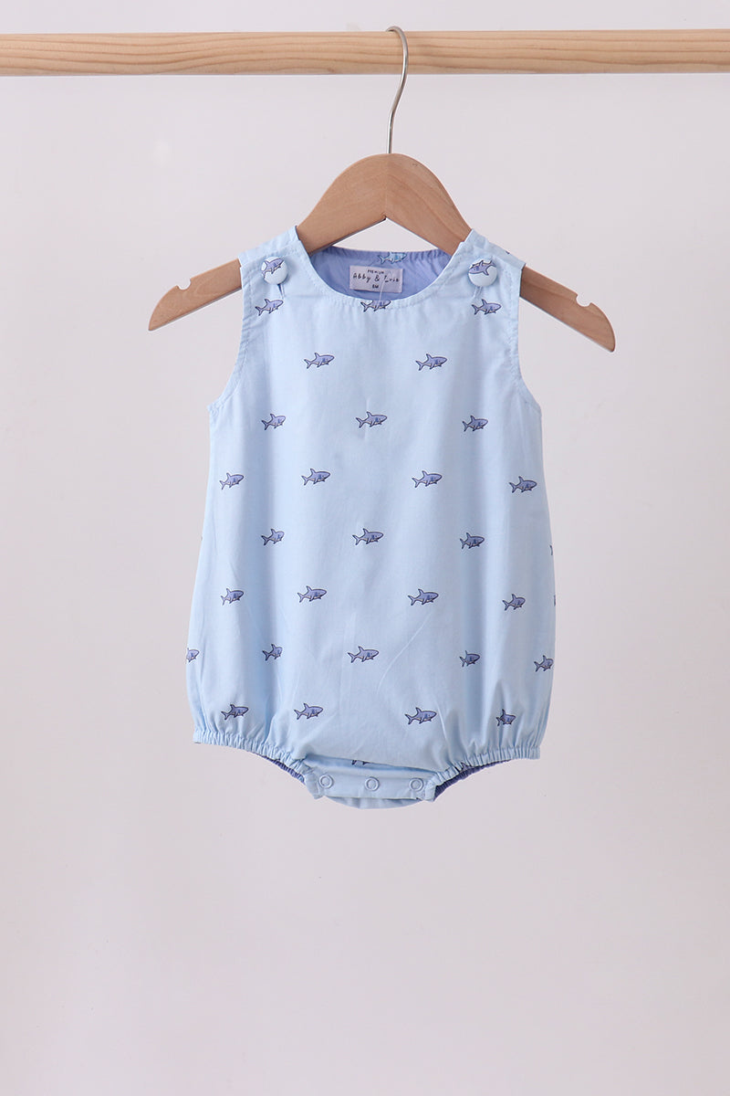Blue shark print bubble