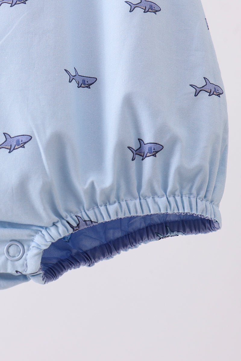 Blue shark print bubble