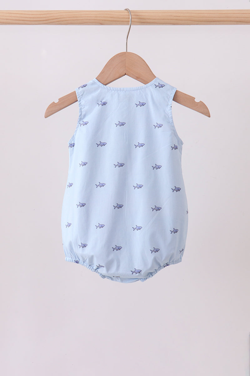 Blue shark print bubble