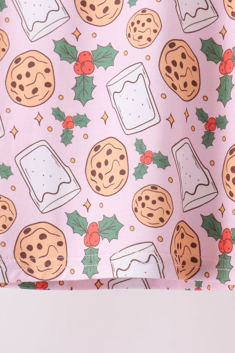 Pink milk cookie holly bamboo pajama set