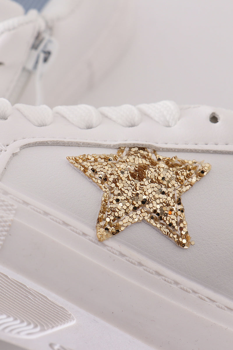 Brand New Sz 11 Toddler Star Gold Glitter Sneaker 2024