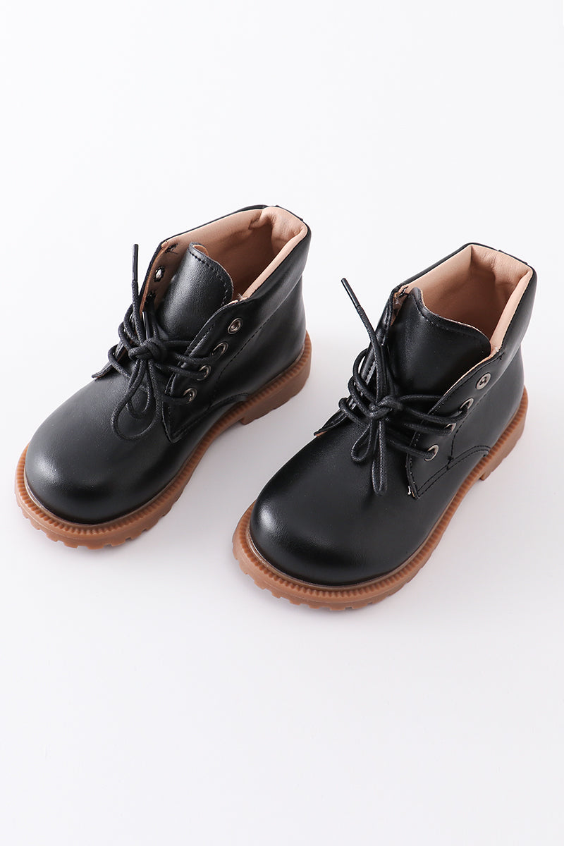 Black lace up bootie – Honeydew USA