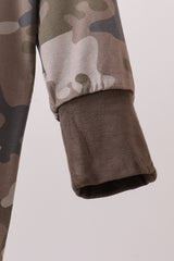 Camouflage bamboo zipper romper