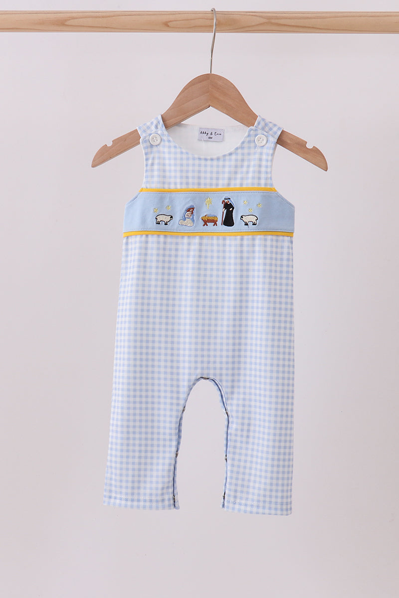 Blue nativity embroidery jonjon