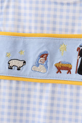 Blue nativity embroidery jonjon
