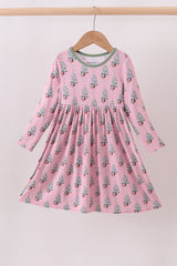 Pink christmas tree bamboo dress