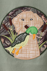 Camouflage dog hunting applique pants set