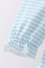 Blue bear french knot pants set