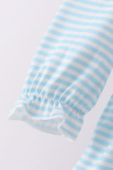 Blue bear french knot pants set