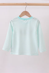 Blue bear embroidery top