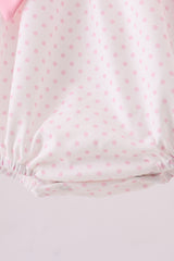 Pink alpaca embroidery ruffle bubble