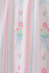 Blue floral I love MAMA smocked ruffle dress