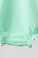 Green embroidery ruffle bubble
