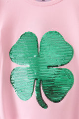 Pink clover glitter pants set