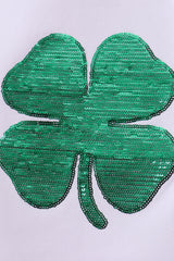 Pink clover glitter top