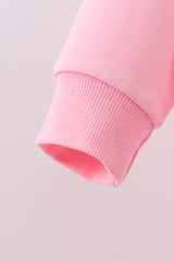 Pink clover glitter mom&me top