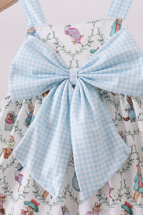 Blue bunny bow dress