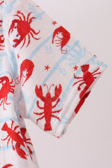 Lobster print muslin top