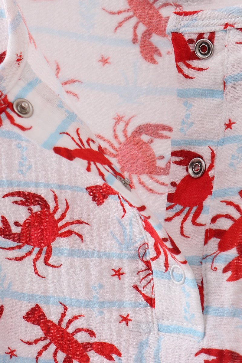 Lobster print muslin top