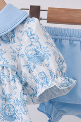 Blue bunny egg bloomer set