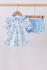 Blue bunny egg bloomer set