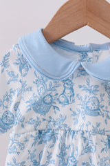 Blue bunny egg bubble