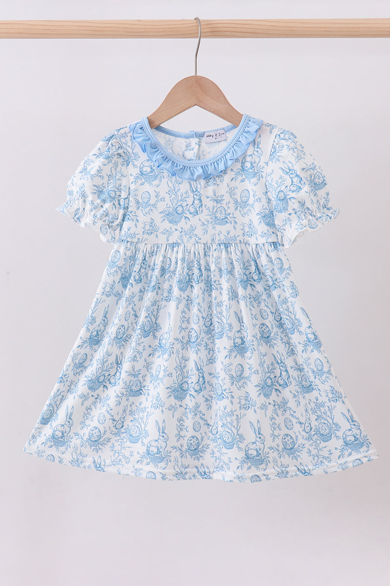 Blue bunny egg ruffle dress