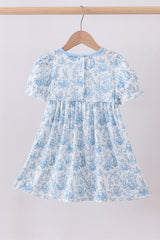 Blue bunny egg ruffle dress