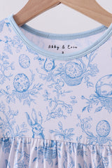 Blue bunny egg bamboo dress