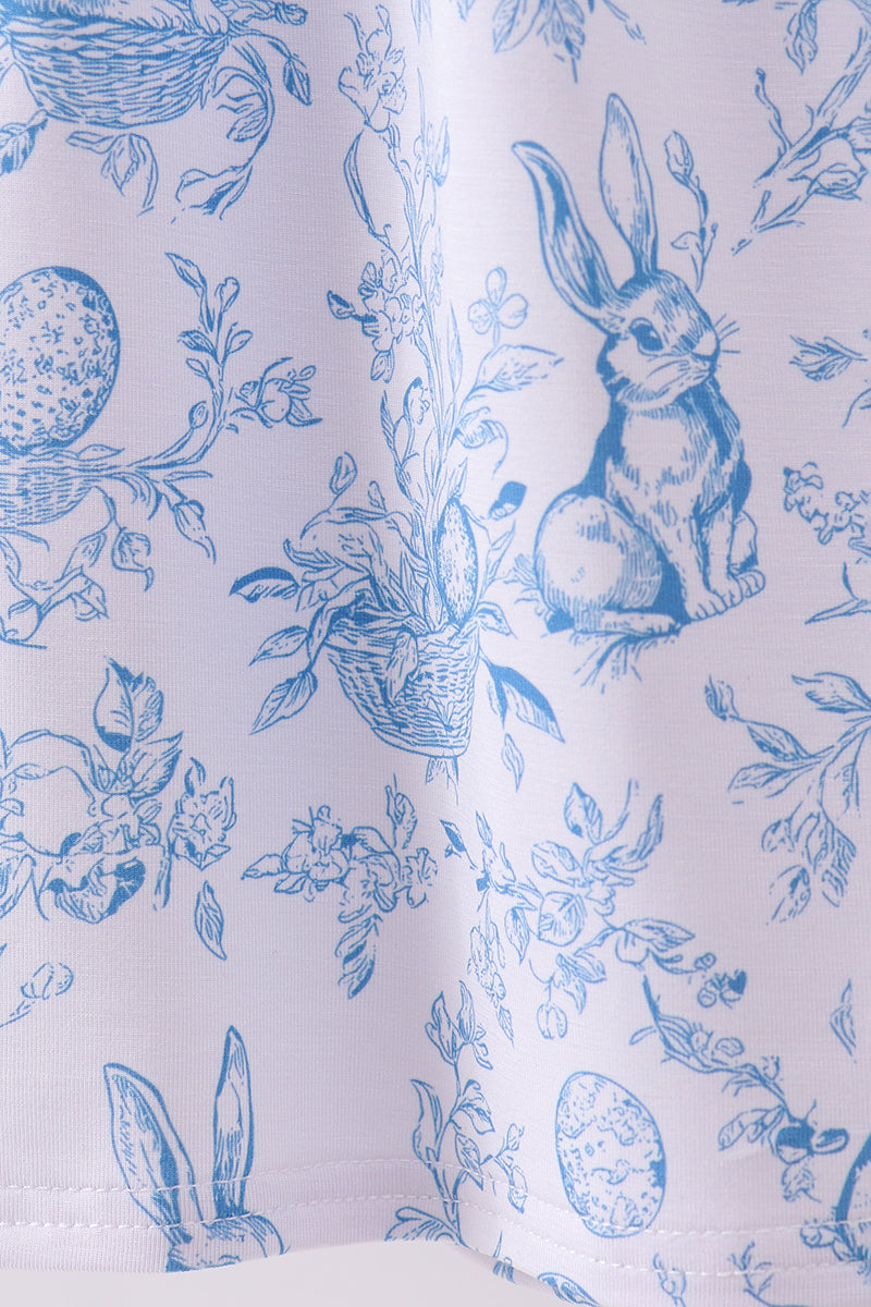 Blue bunny egg bamboo dress