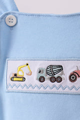 Blue car embroidery bubble
