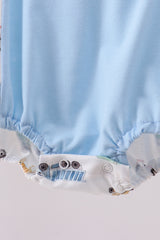 Blue car embroidery bubble