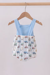 Blue car embroidery bubble