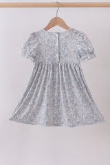 Floral bunny smocked dress