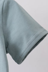 Blue bunny embroidery top