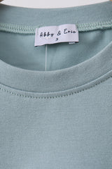 Blue bunny embroidery top