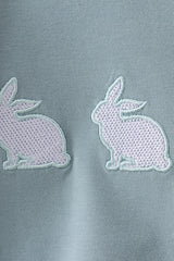 Blue bunny embroidery bubble