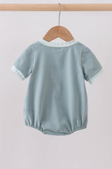 Blue bunny embroidery bubble