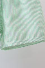 Blue watermelon truck seersucker shorts set