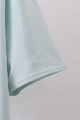 Blue bowknot cross applique top