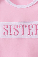 Pink sister embroidery gown