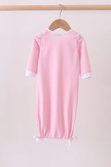 Pink sister embroidery gown