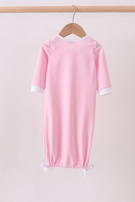 Pink sister embroidery gown