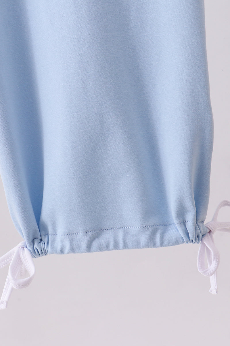 Blue brother embroidery gown