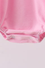 Pink litter sister embroidery ruffle bubble