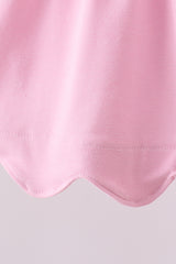 Pink litter sister embroidery ruffle bloomer set
