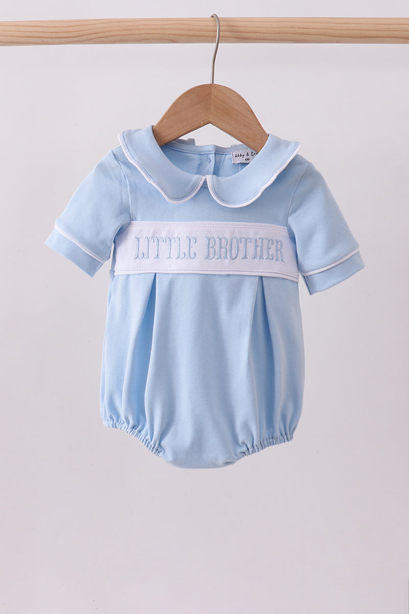 Blue litter brother embroidery bubble